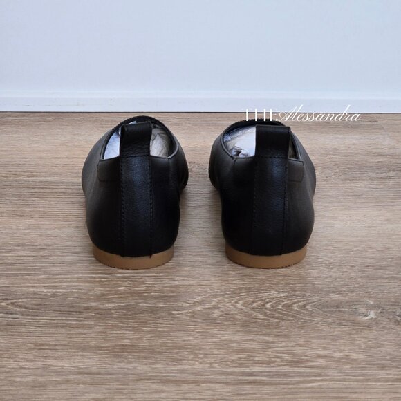 Quince Italian Leather Glove Ballet Flats Size 7.5 Blck Nappa Leather New in Box - Picture 9 of 15